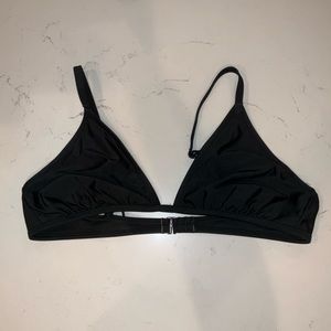 XL Aerie Black Triangle Bikini Top